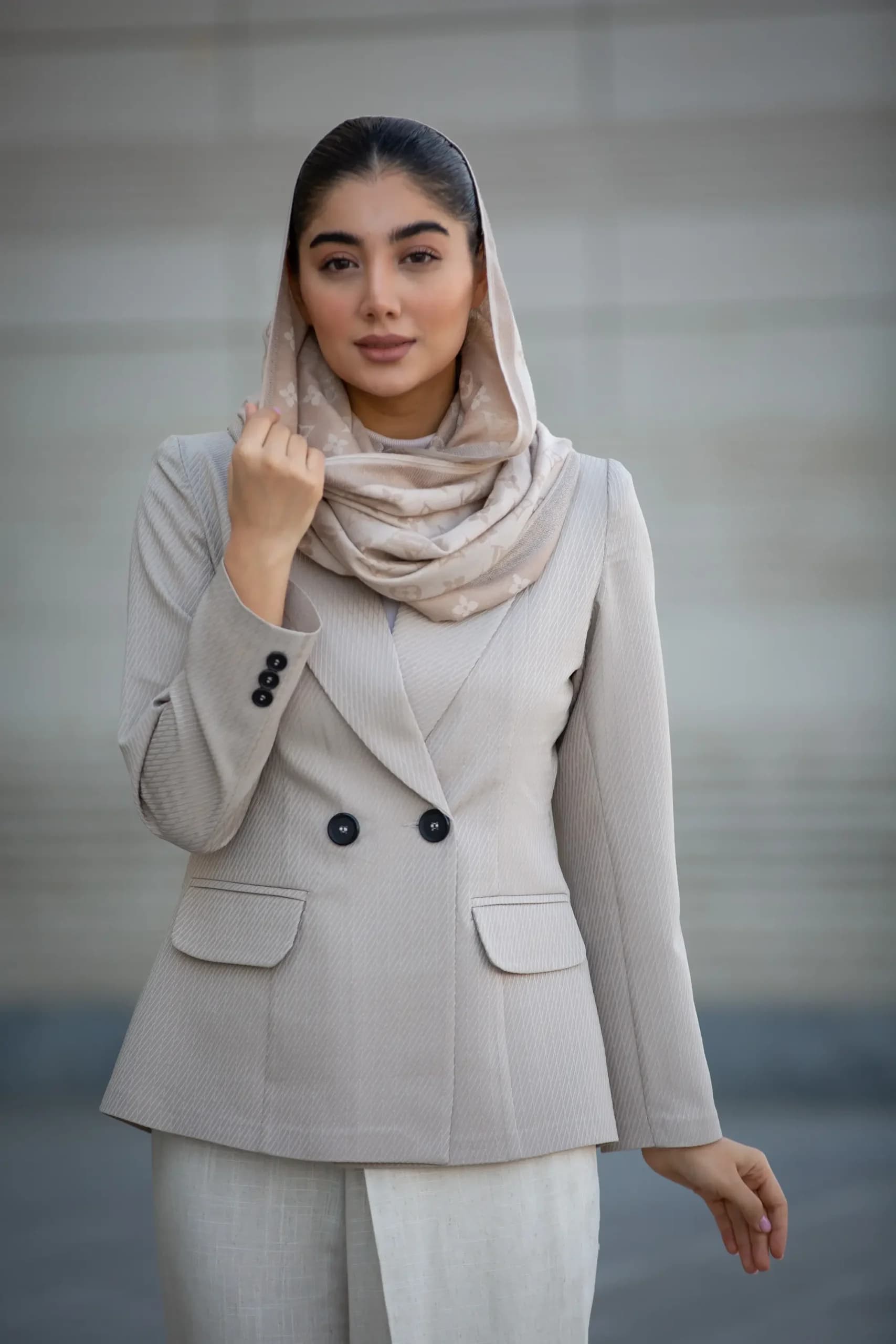 کت زنانه ژاکارد یقه ال — تصویر ۱۲
