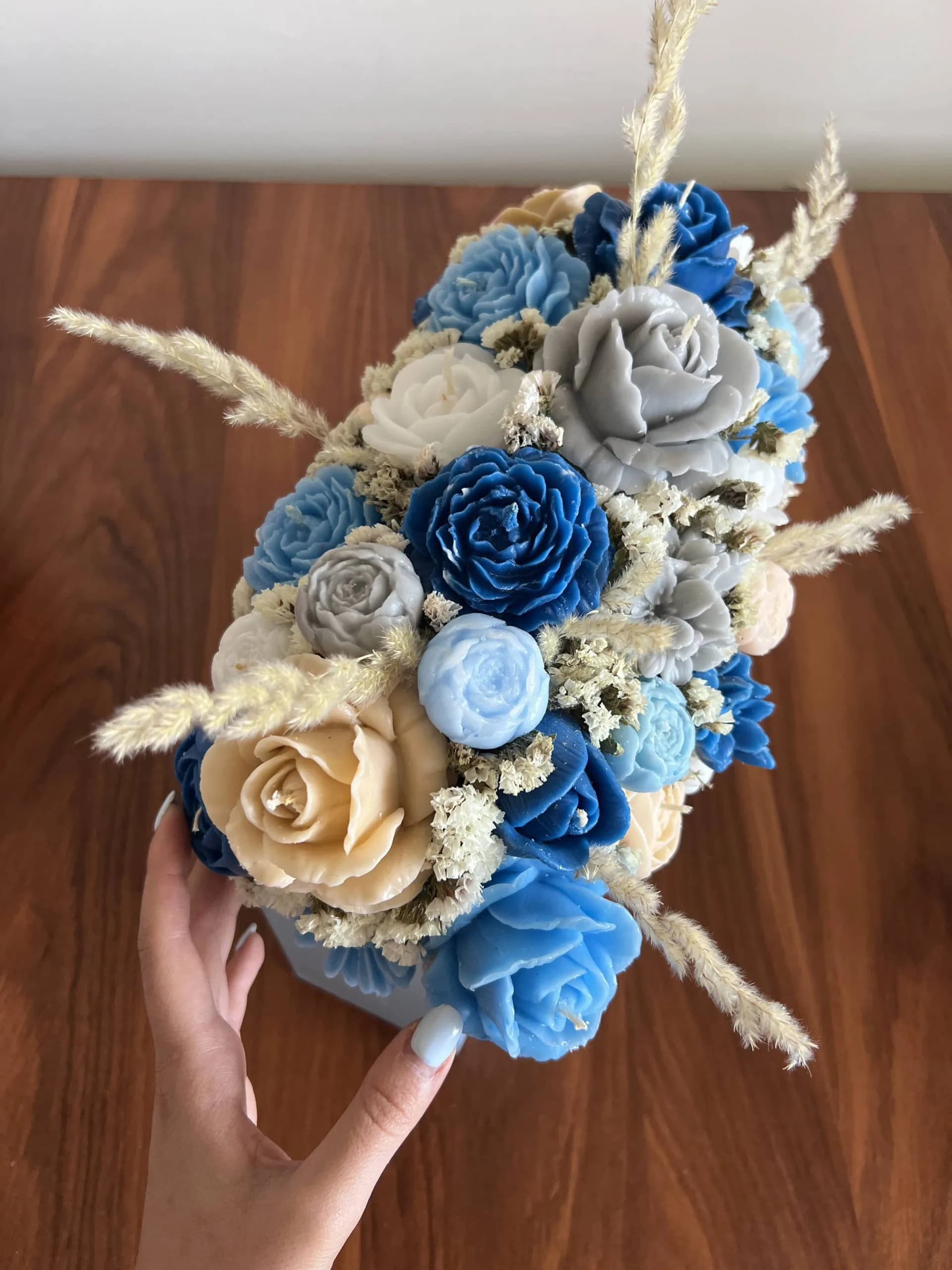 باکس شمع گل blue lara — تصویر ۳