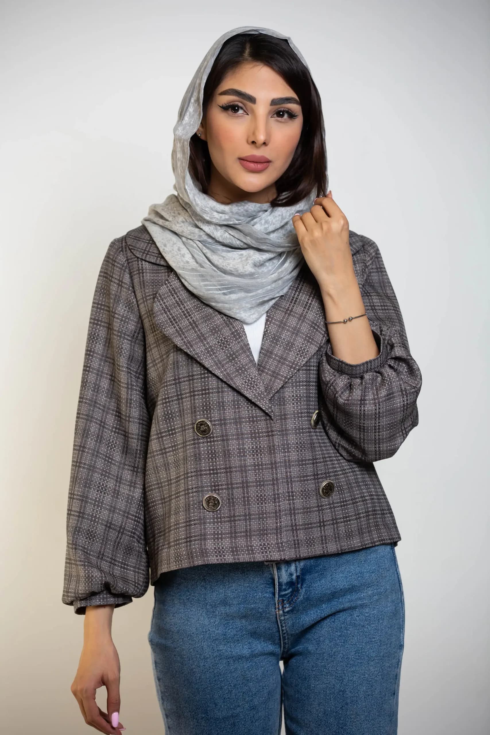 کت زنانه حصیری یقه انگلیسی — تصویر ۶