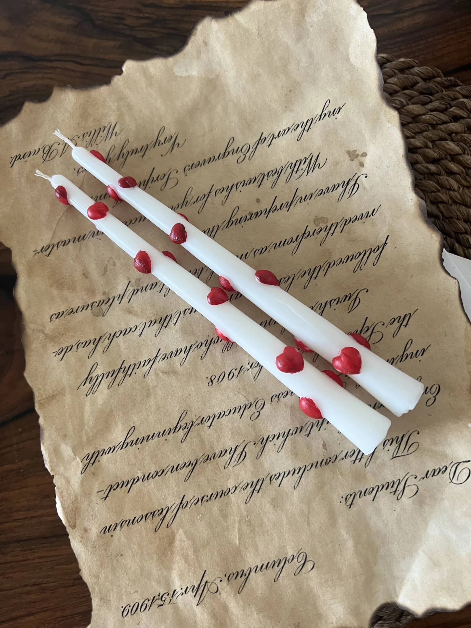 شمع قلمی قلبی