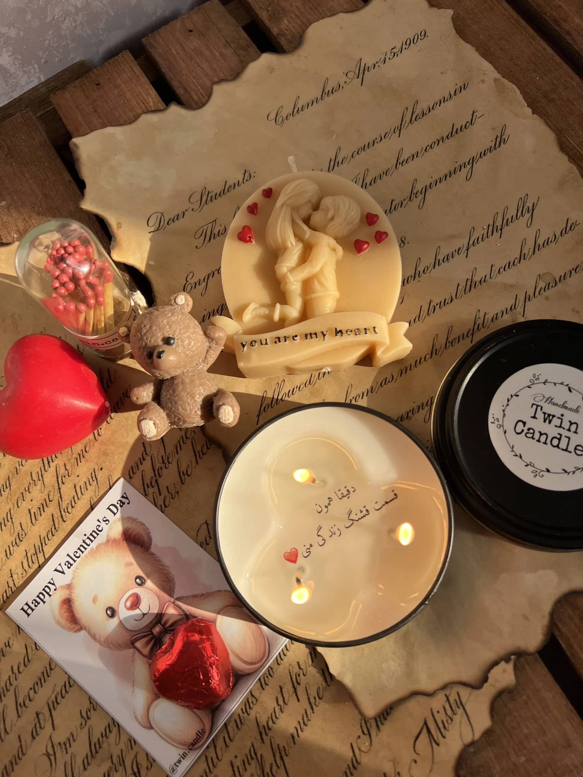 پک هدیه شمع سخنگو love — تصویر ۲