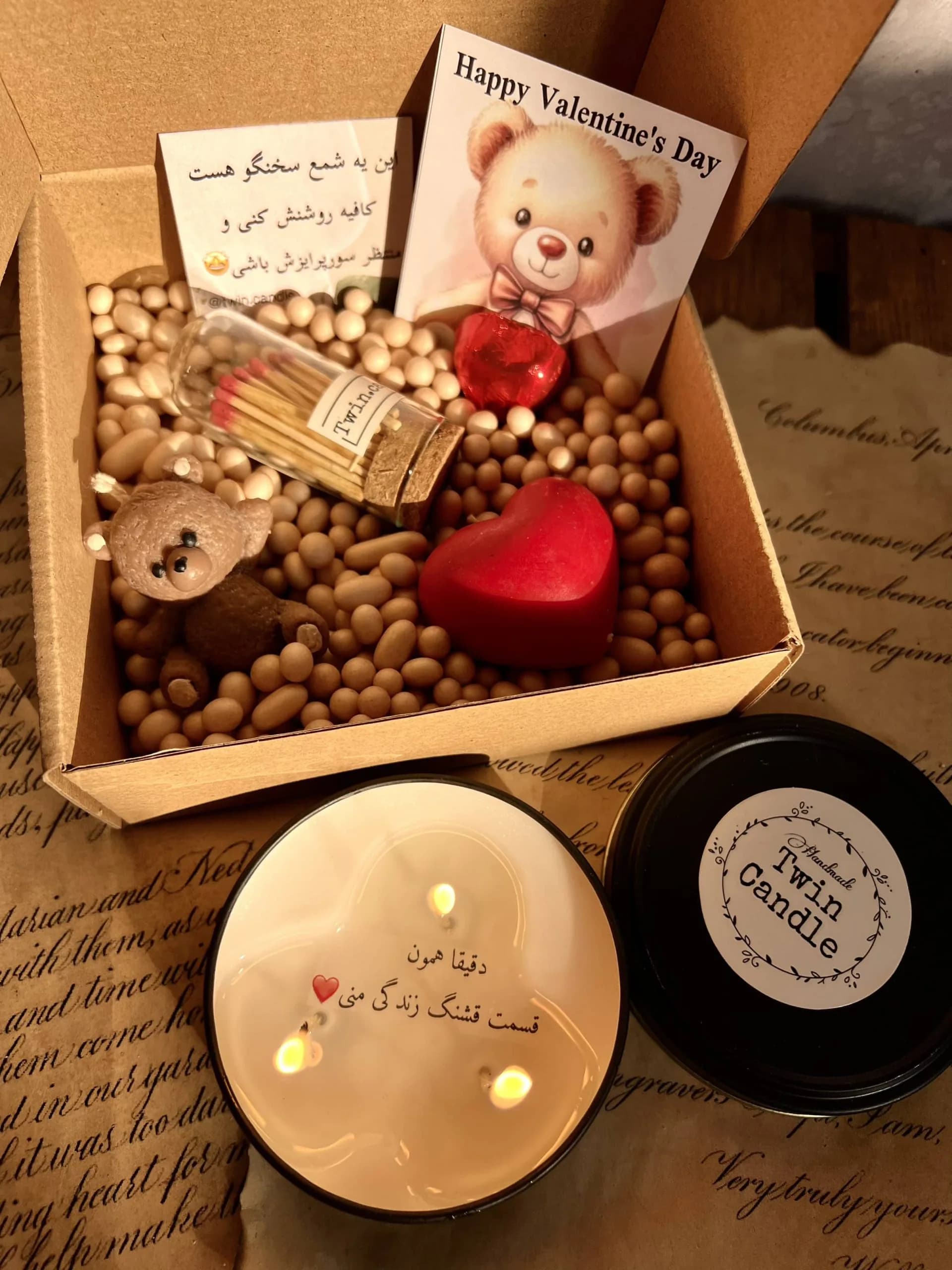 پک هدیه شمع سخنگو لوکس — تصویر ۳