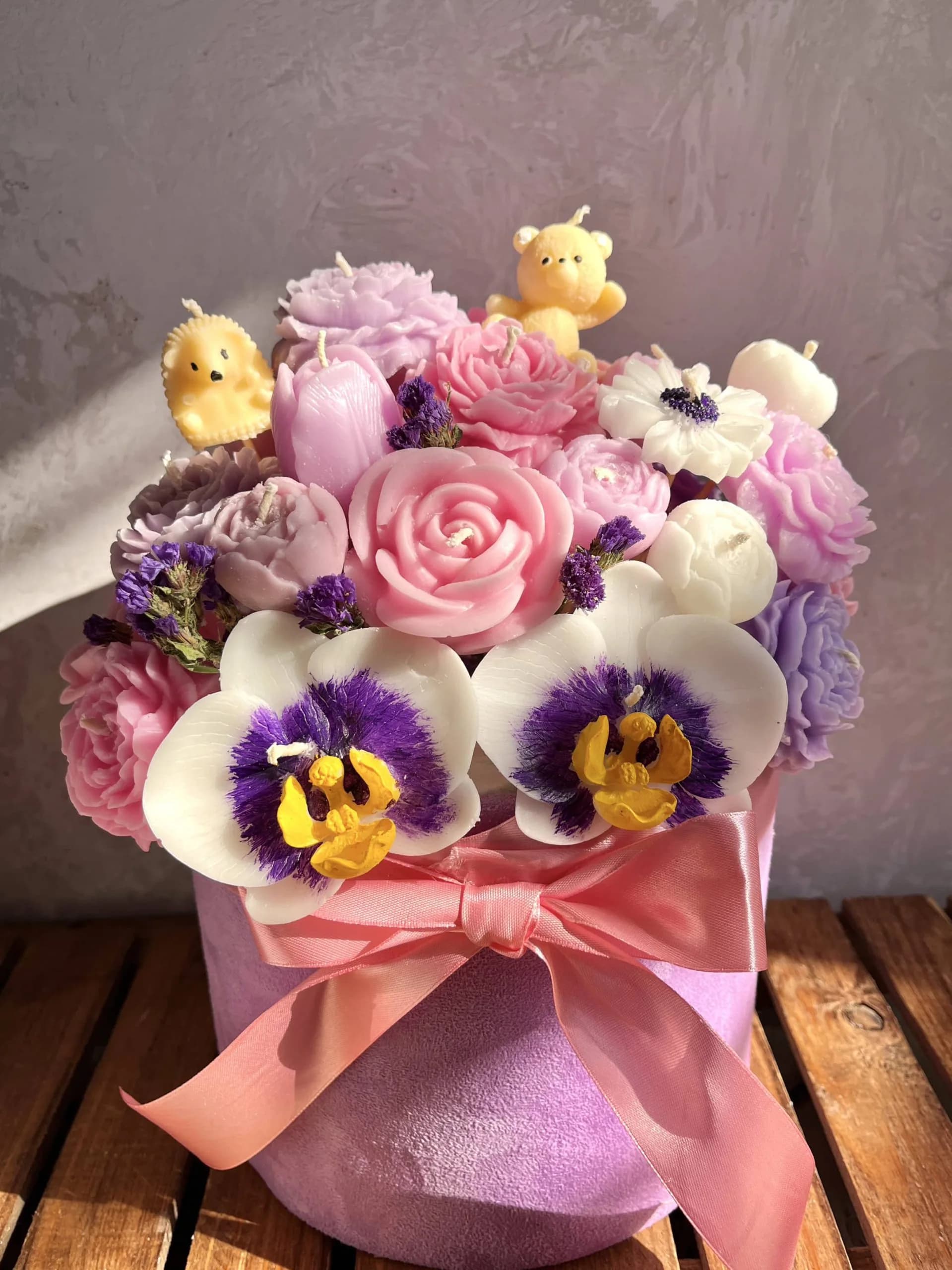 باکس شمع گل violet — تصویر ۵