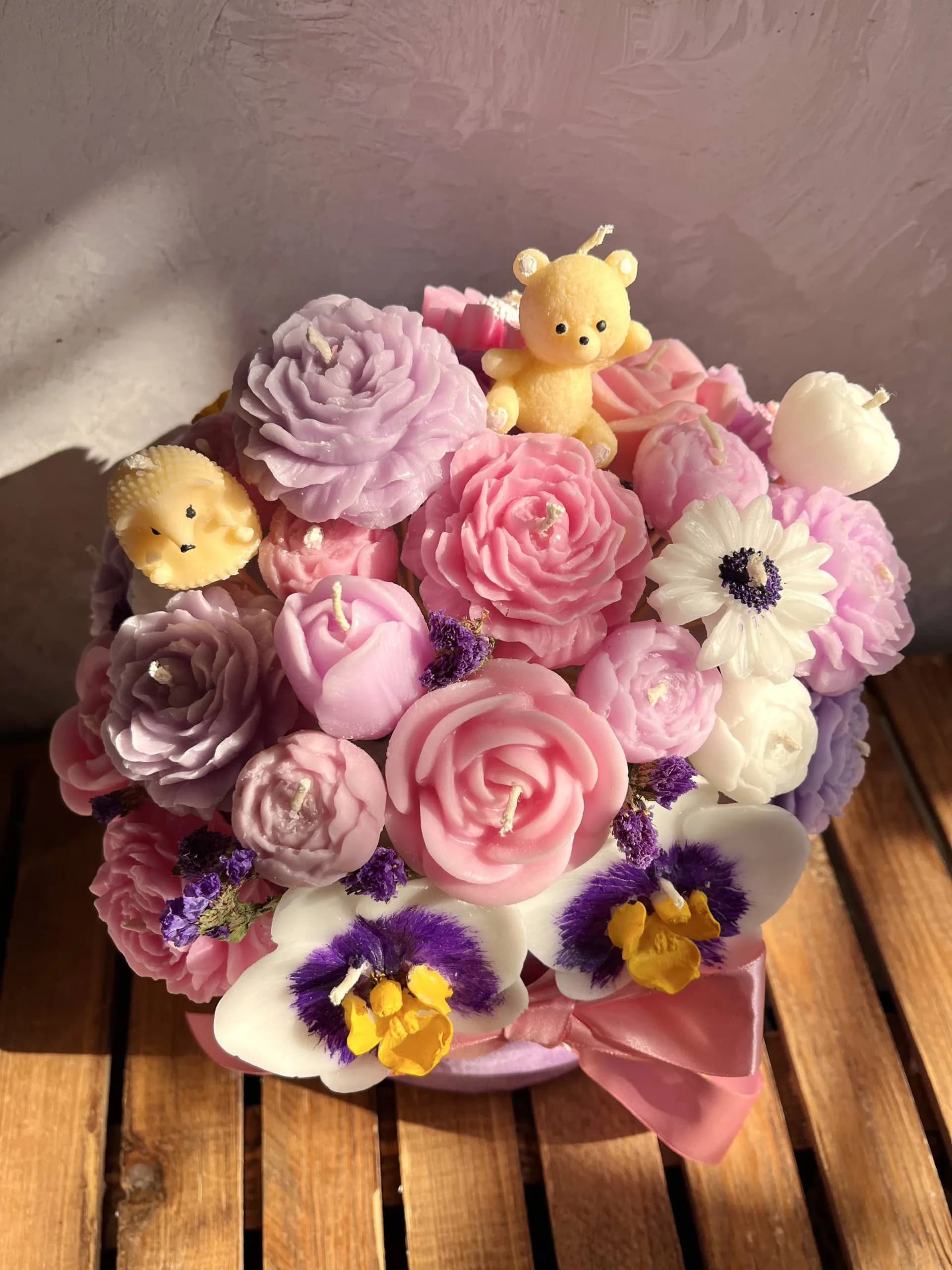 باکس شمع گل violet — تصویر ۴