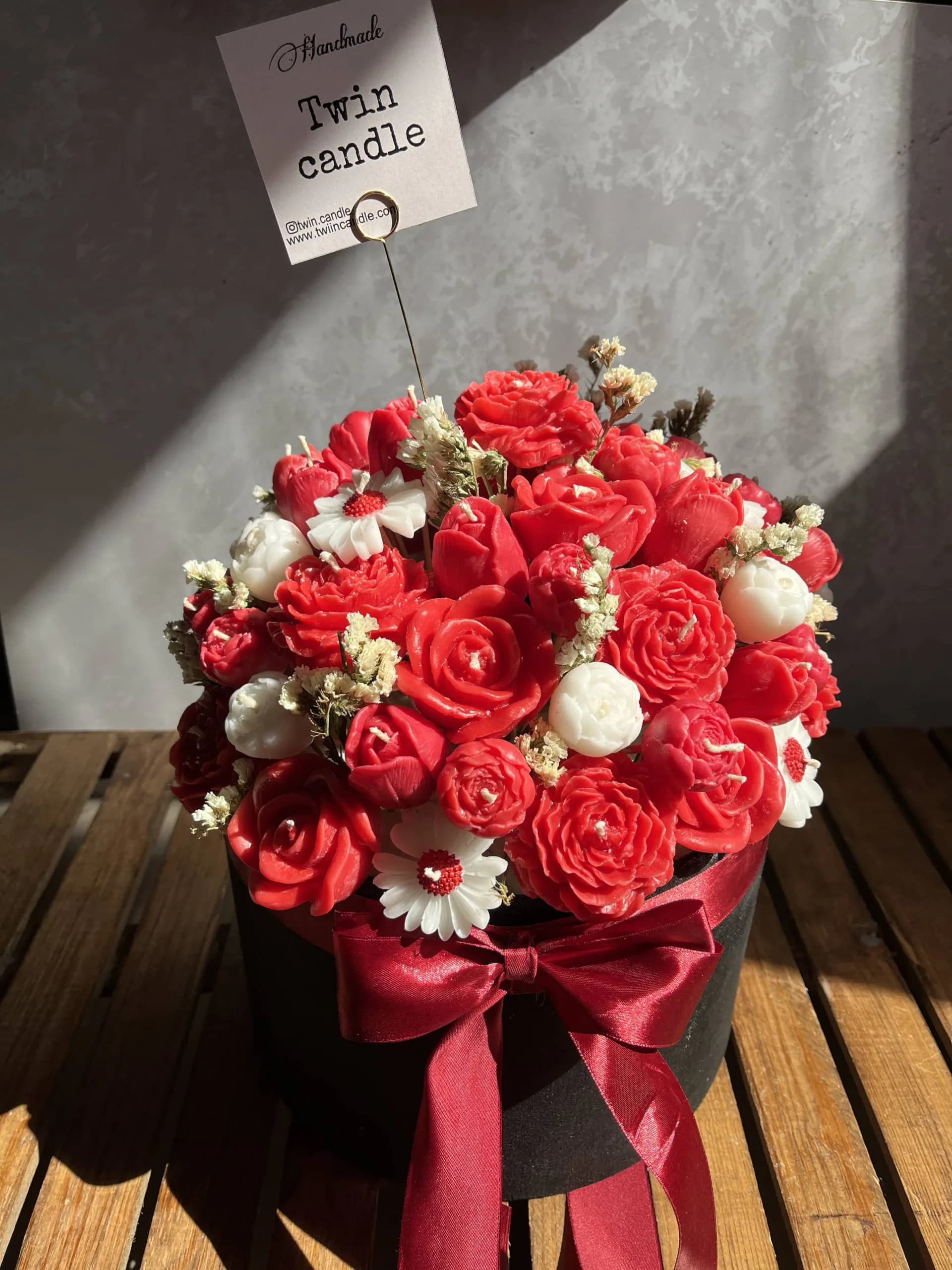 باکس شمع گل red rose — تصویر ۹