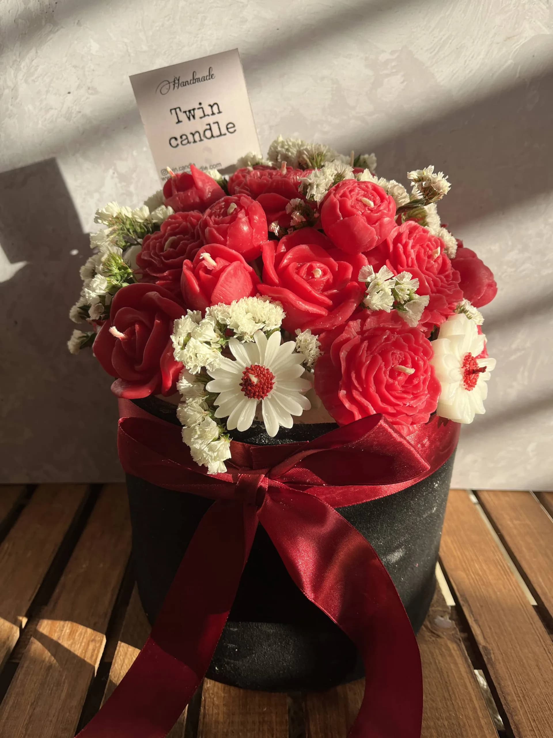 باکس شمع گل red rose — تصویر ۱۲