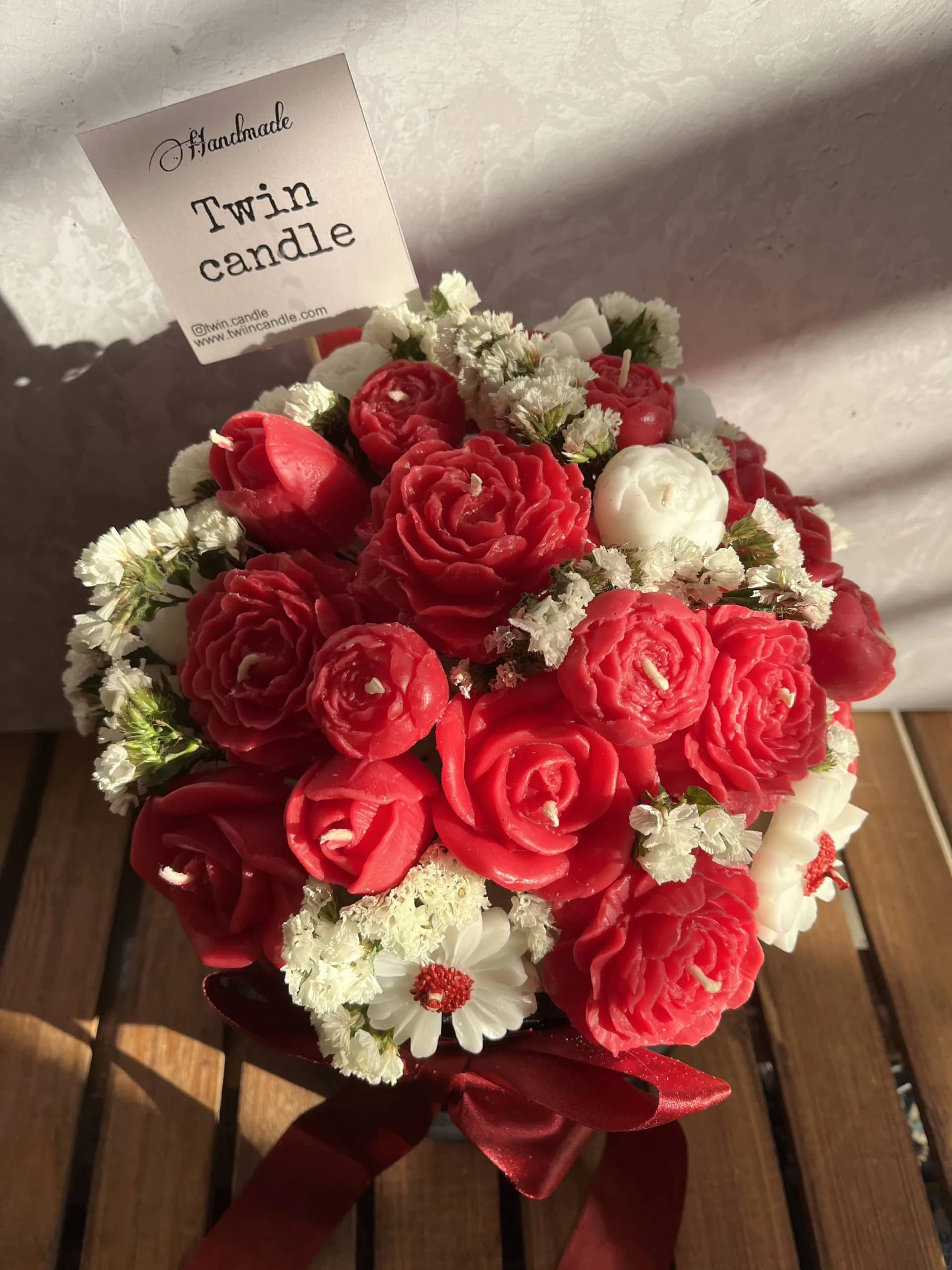 باکس شمع گل red rose — تصویر ۱۰
