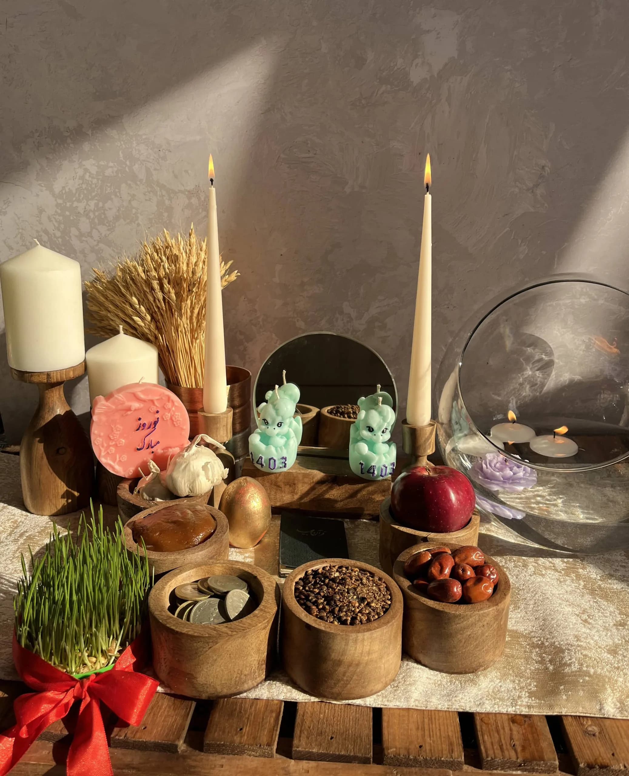 ست هفتسین چوبی شیک — تصویر ۹
