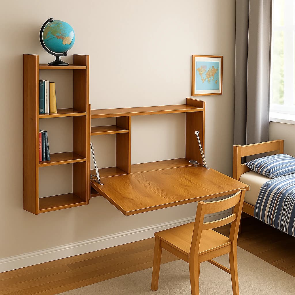 میز تحریر دیواری کتابخانه دار WD80 — تصویر ۱۱