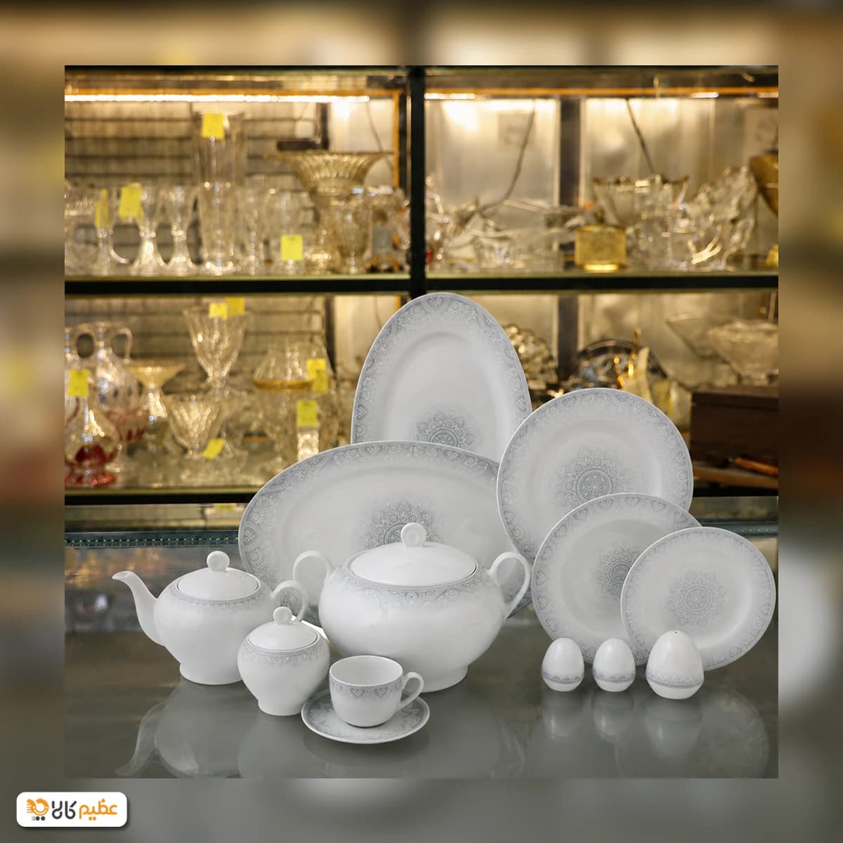 سرویس چینی 102 پارچه کامل زرین ادلین طوسی — تصویر ۶