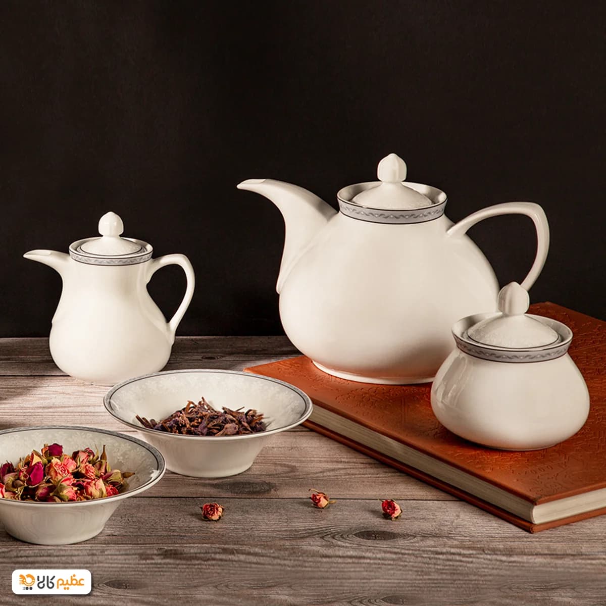 سرویس چینی 108 پارچه کامل زرین وایت رز — تصویر ۱۱
