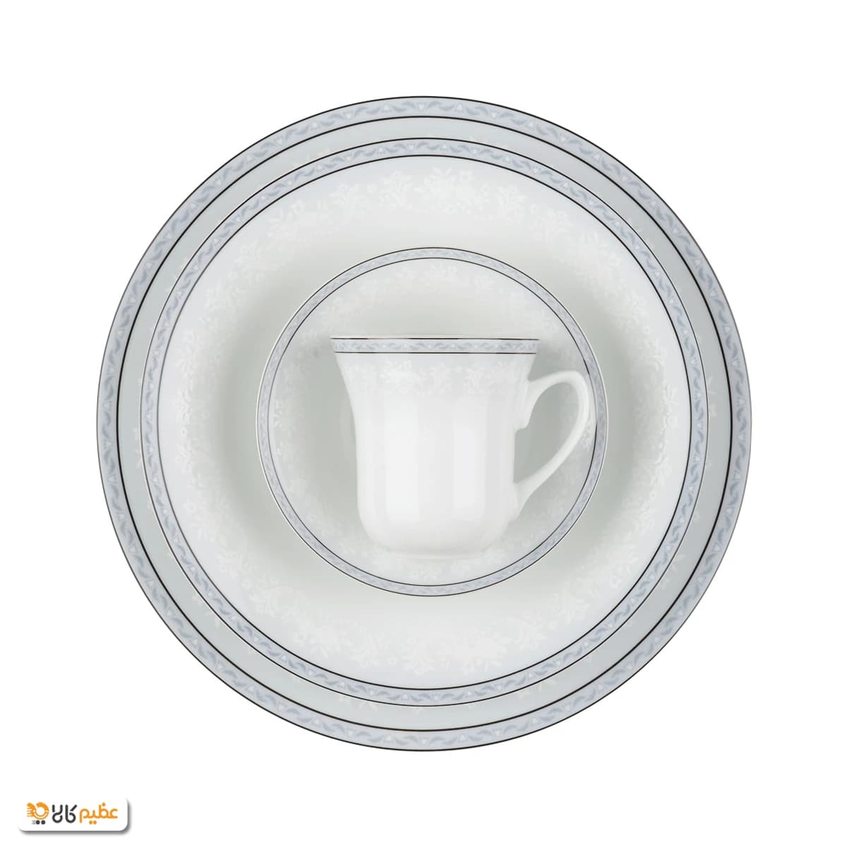 سرویس چینی 108 پارچه کامل زرین وایت رز — تصویر ۲