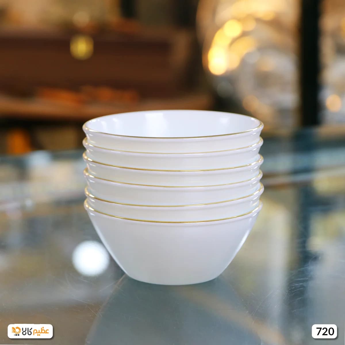 کاسه ماست خوری آرکوپال پارس اپال مدل لب طلا کد 720 — تصویر ۳