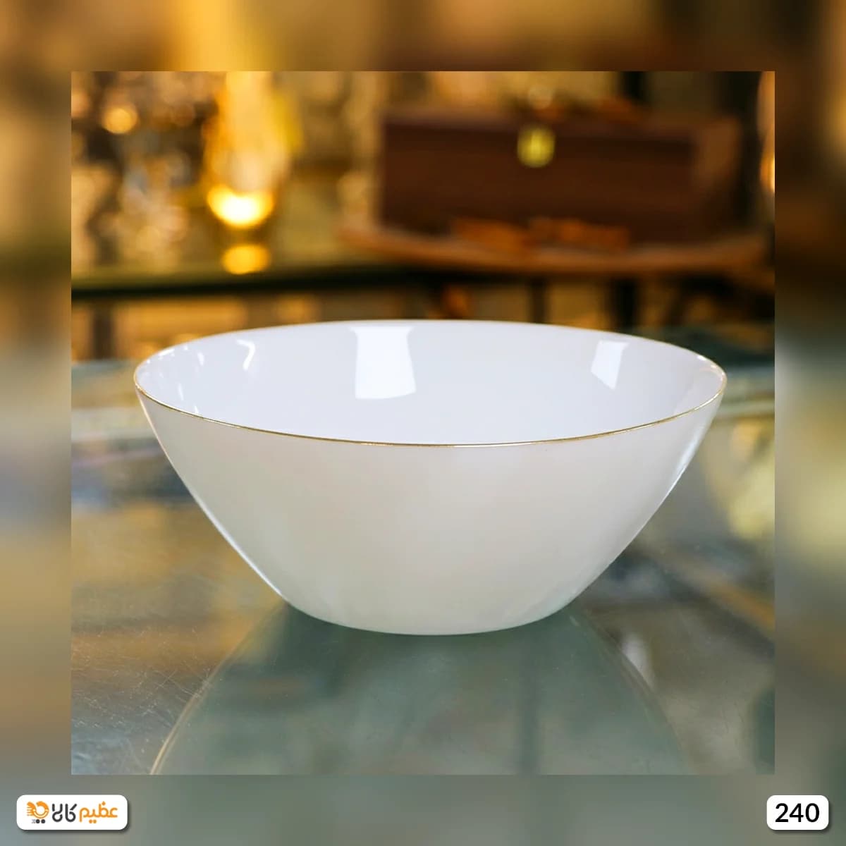 کاسه سالاد خوری آرکوپال پارس اپال مدل لب طلا کد 240