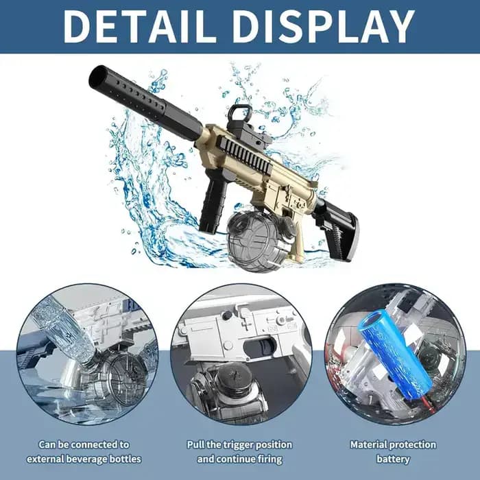تفنگ آبپاش شارژی Water Gun مدل M416 — تصویر ۲