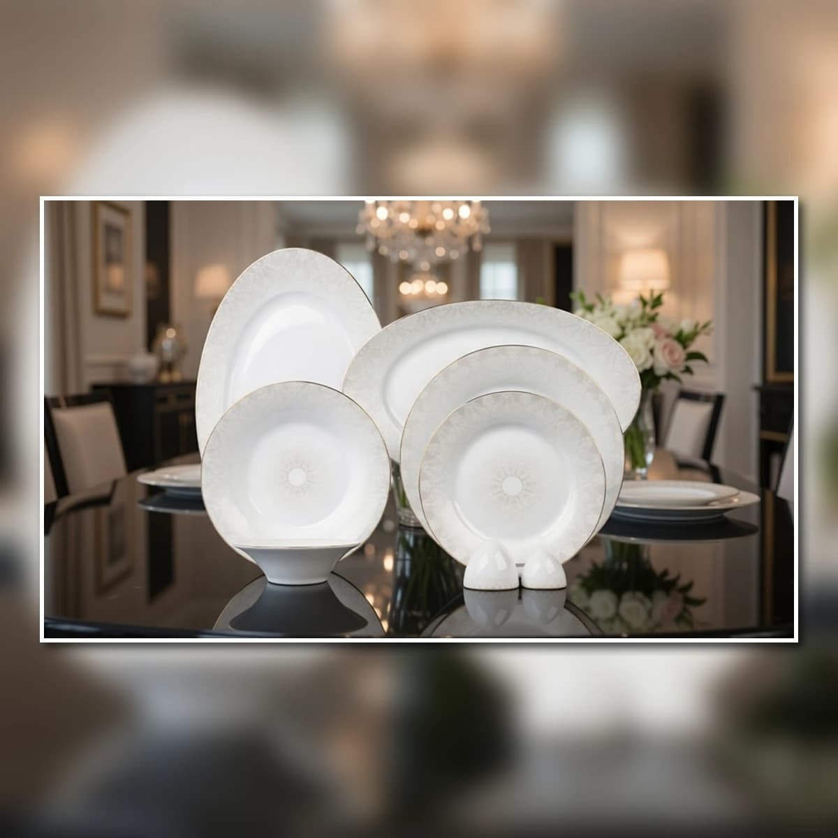سرویس چینی 35 پارچه زرین سریر سپید — تصویر ۴