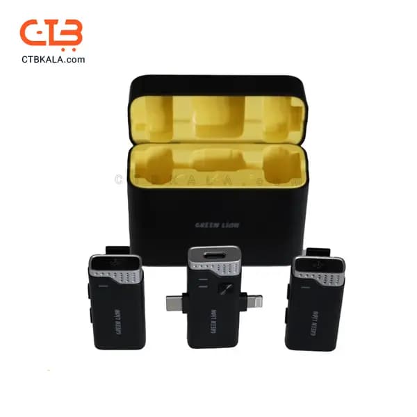 میکروفون یقه ای بی‌سیم گرین لاین مدل GN 3 IN 1 MIC360D — تصویر ۹