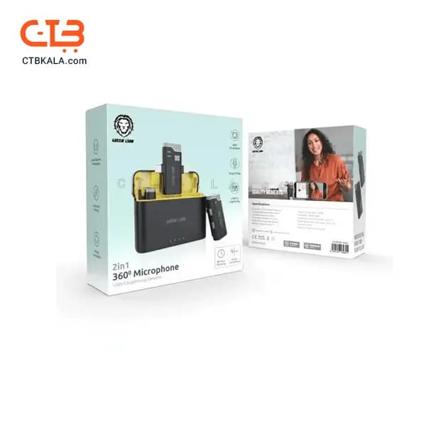 میکروفون یقه ای بی‌سیم گرین لاین مدل GN 3 IN 1 MIC360D — تصویر ۷