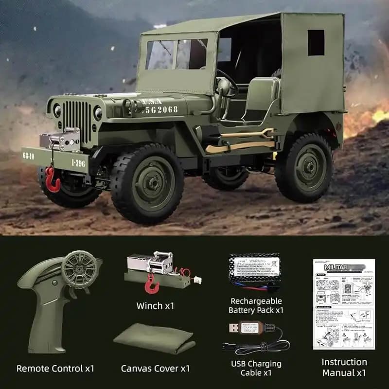 جیپ ارتشی کنترلی Military jeep D888 — تصویر ۵