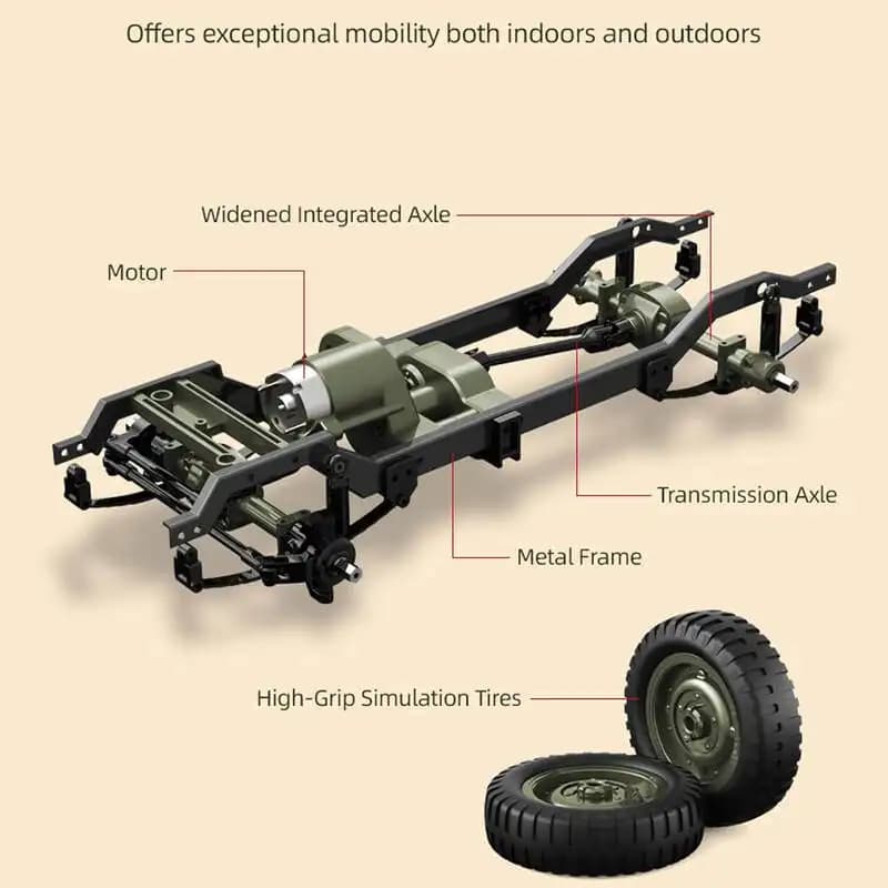جیپ ارتشی کنترلی Military jeep D888 — تصویر ۸