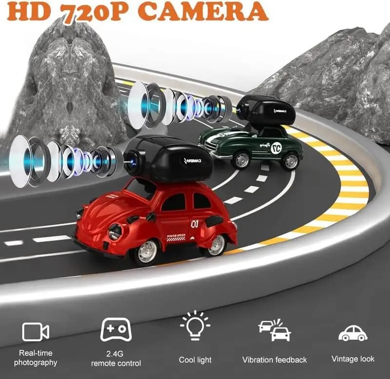 ماشین کنترلی دوربین دار فولکس واگن بیتل Mini Racing مدل ZY004 با مقیاس 1:45 — تصویر ۱۲