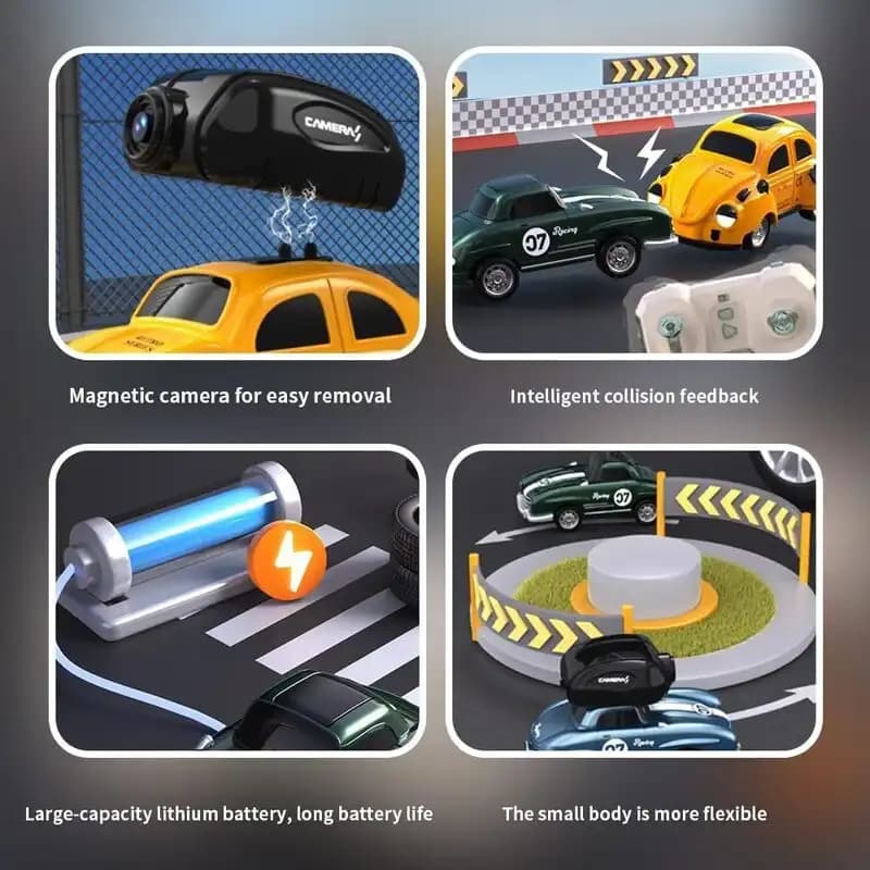 ماشین کنترلی دوربین دار فولکس واگن بیتل Mini Racing مدل ZY004 با مقیاس 1:45 — تصویر ۶