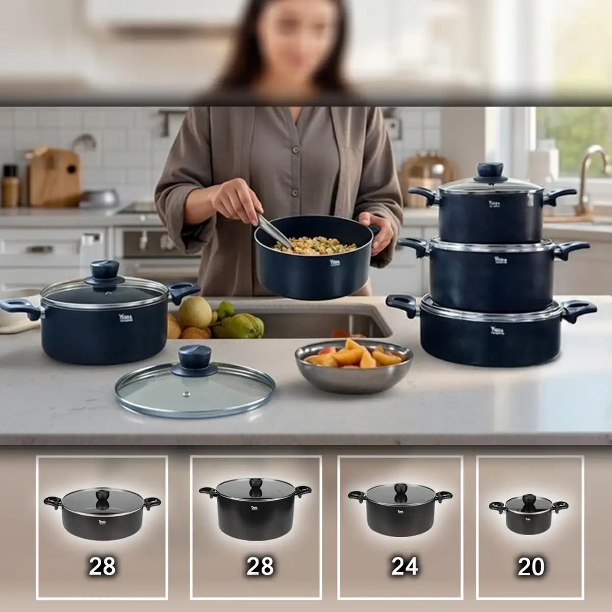 سرویس 8 پارچه گرانیت تیارا مدل ملینا — تصویر ۳