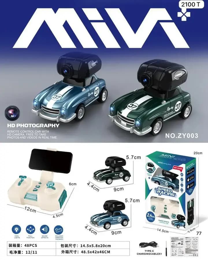 ماشین کنترلی دوربین دار MINI Racing مدل ZY003 با مقیاس 1:45 — تصویر ۱۰
