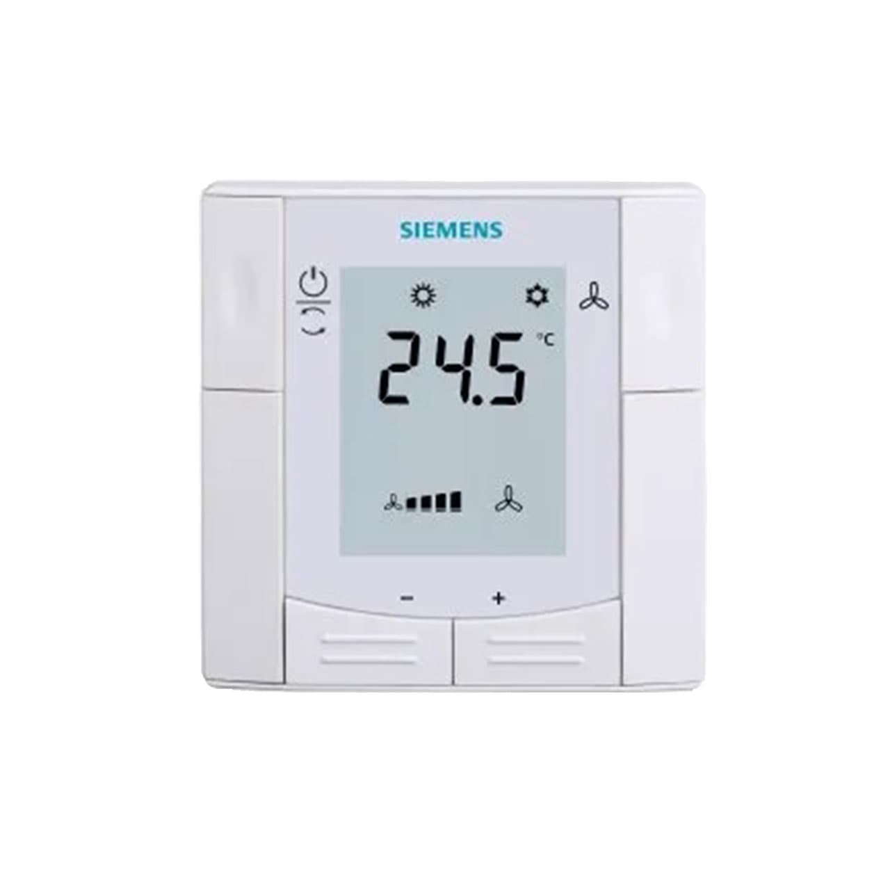 ترموستات دیواری مجهز به سنسور دما جهت کنترل فن کویل رنگ سفید مدل 21.RDF301 ساخت SIEMENS