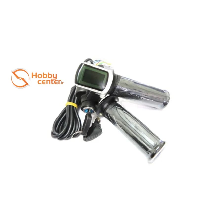 دسته گاز برقی با سوئیچ و نمایشگر دیجیتال ولتاژ (48v)