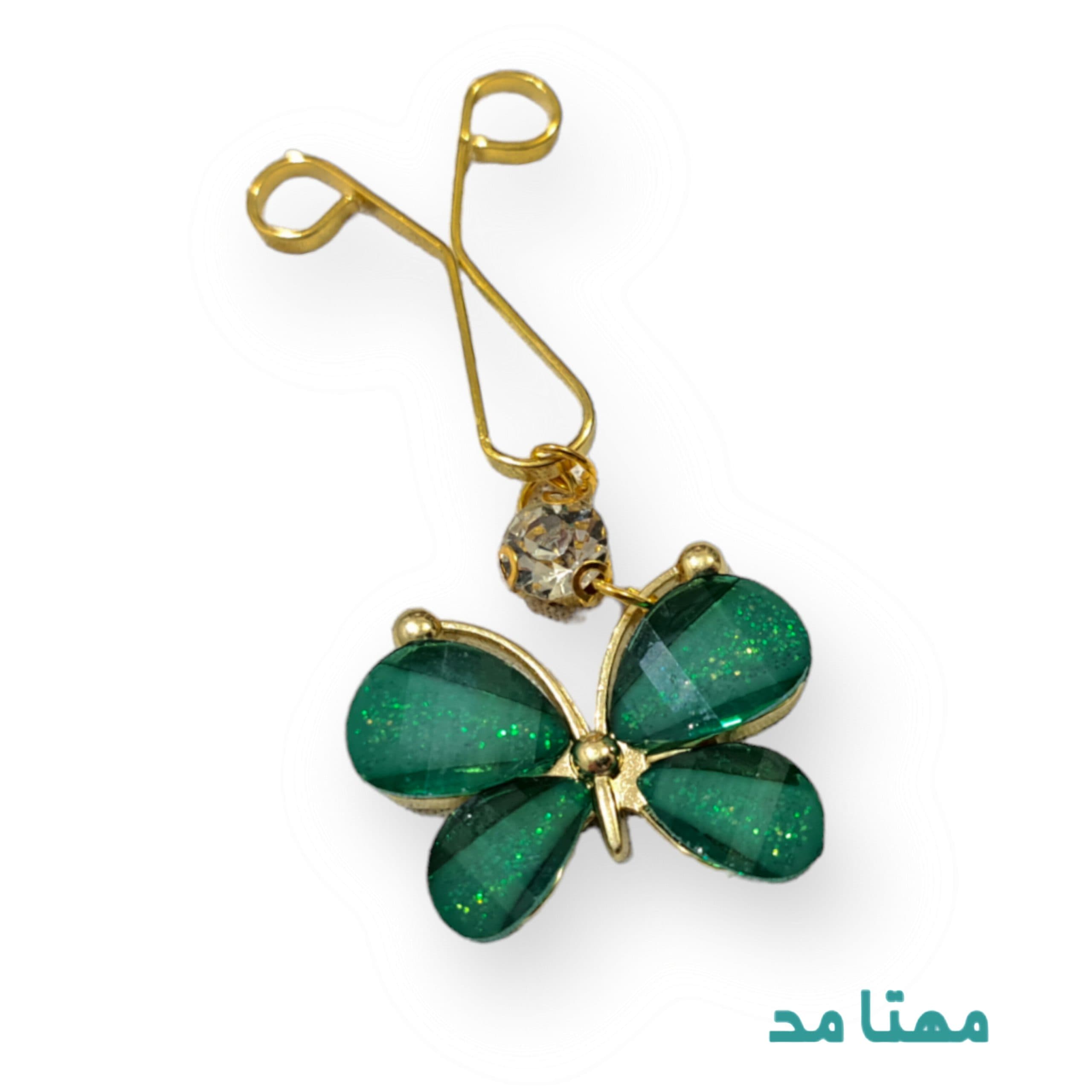 گیره روسری زنانه کد 2-10 طرح پروانه — تصویر ۲