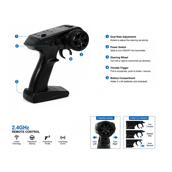 ماشین دریفت کنترلی LDR/C مدل A98 — تصویر ۶