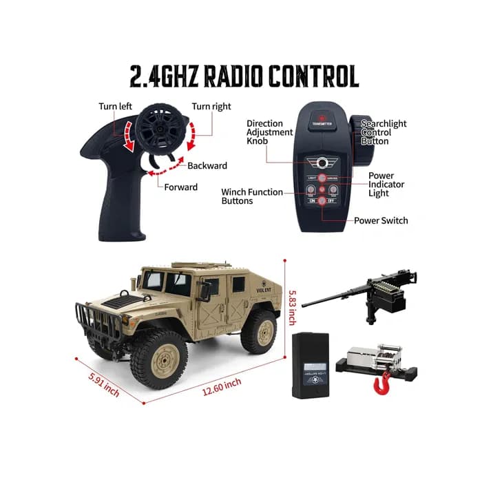 ماشین کنترلی آفرود نظامی Machine Gun مدل C8835 — تصویر ۵