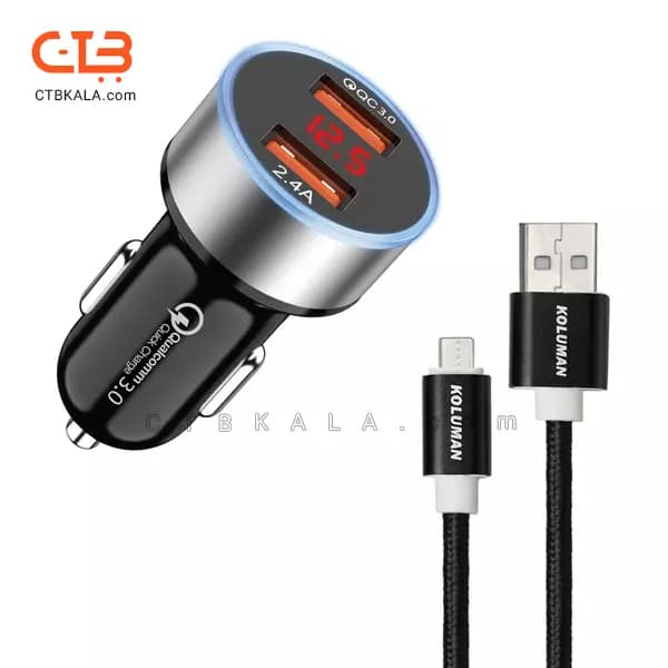 شارژر فندکی کلومن مدل KC-C06 به همراه کابل MICRO USB — تصویر ۵