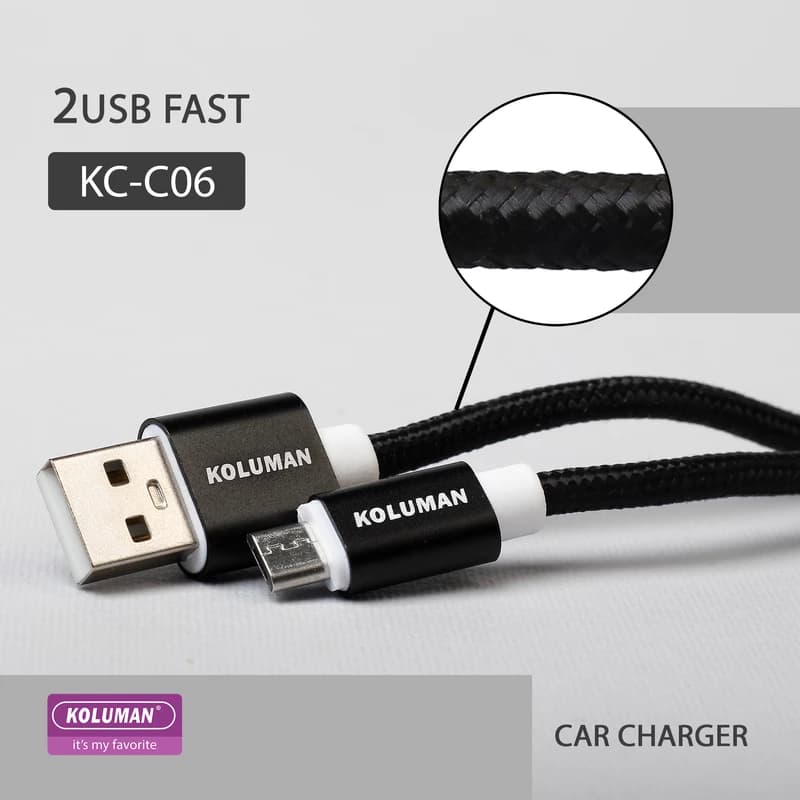 شارژر فندکی کلومن مدل KC-C06 به همراه کابل MICRO USB — تصویر ۱۱
