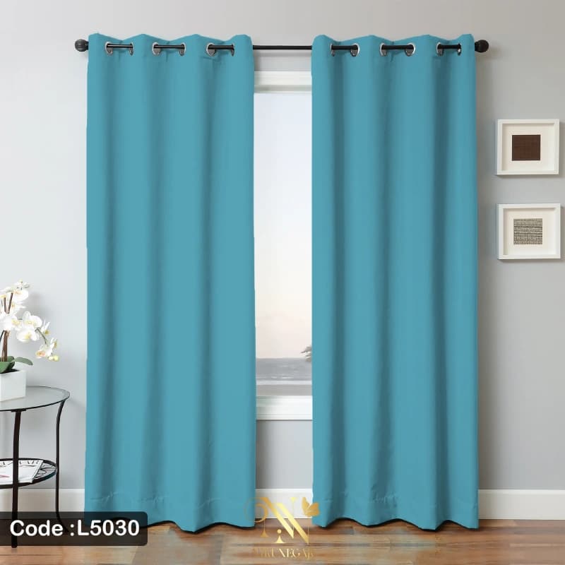 پرده کتان پانچ آبی سلینا Selina — تصویر ۵