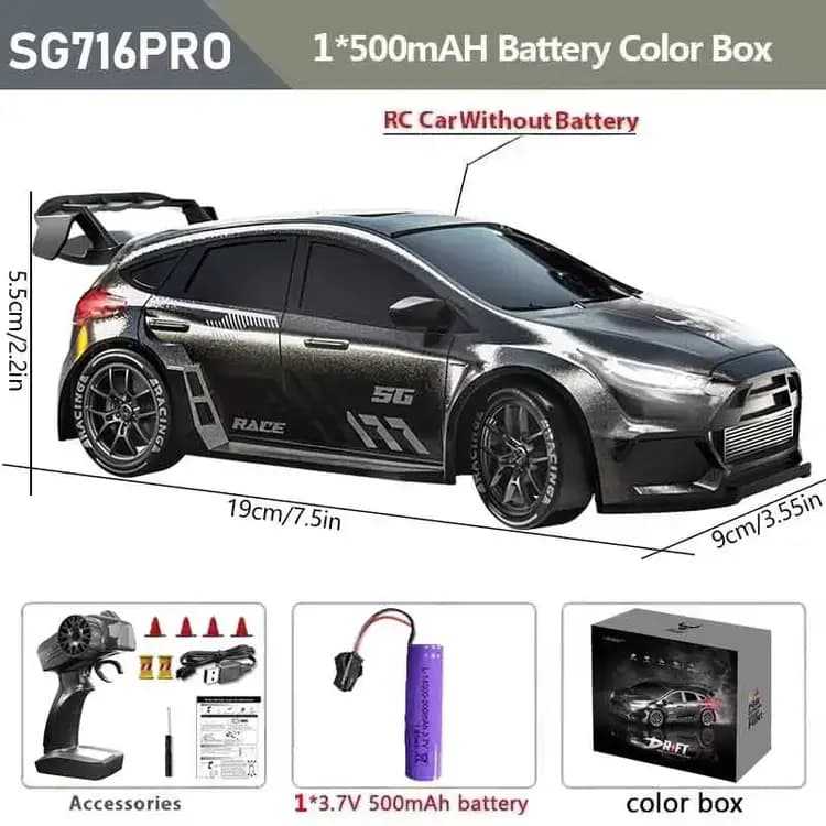 مینی ماشین کنترلی دریفت SG716PRO با مقیاس 1:24 — تصویر ۶