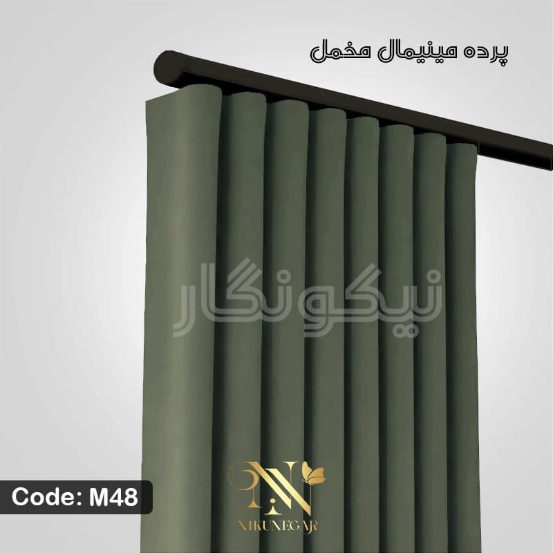 پرده مخمل مینیمال طوسی (کالیفرنیا) — تصویر ۲