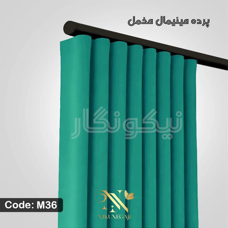 پرده مخمل مینیمال آبی (کالیفرنیا) — تصویر ۱۰