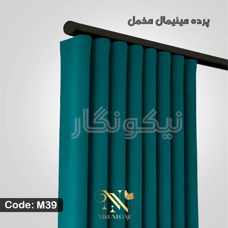 پرده مخمل مینیمال آبی (کالیفرنیا) — تصویر ۸