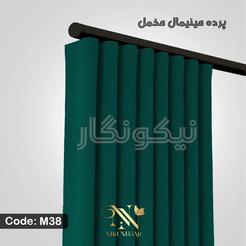 پرده مخمل مینیمال آبی (کالیفرنیا) — تصویر ۳