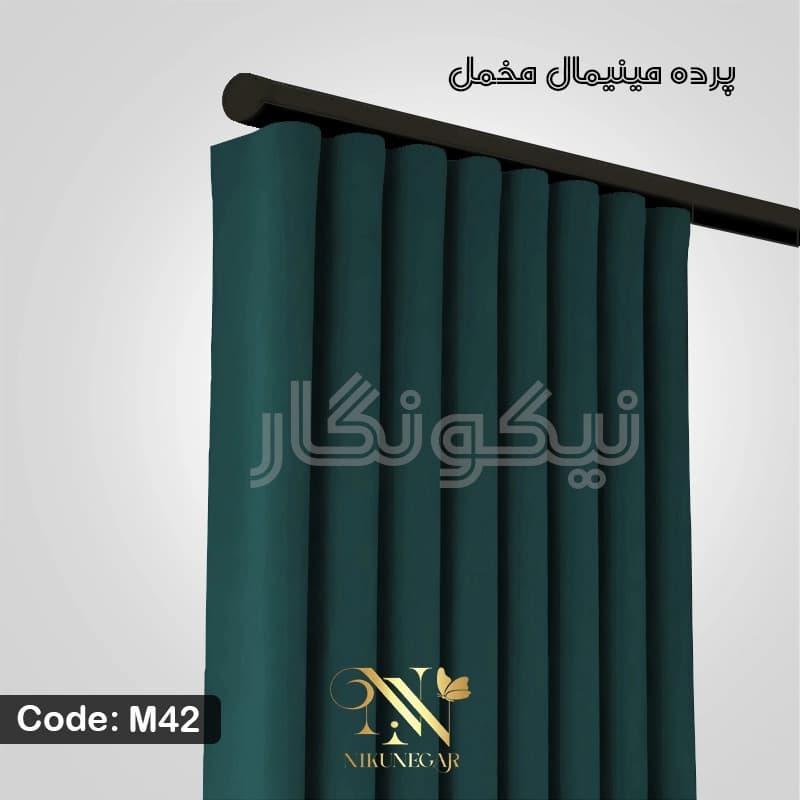 پرده مخمل مینیمال آبی (کالیفرنیا) — تصویر ۵