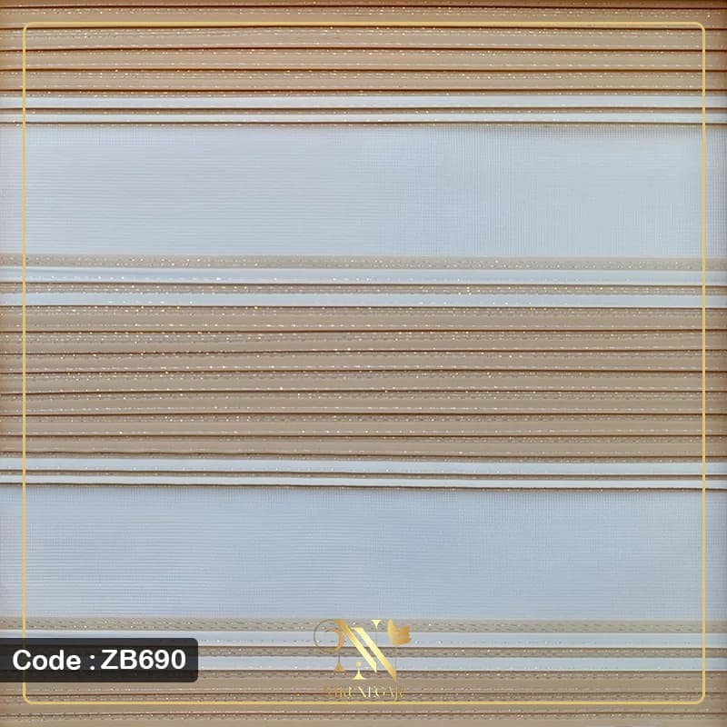 پرده زبرا پلیسه مدل ZB690