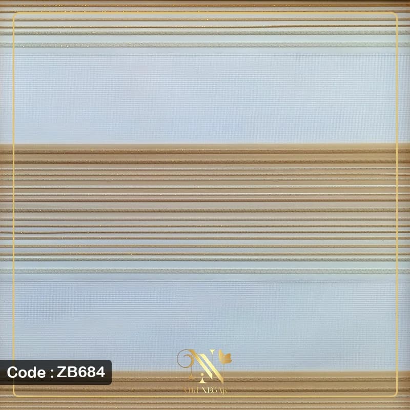 پرده زبرا پلیسه مدل ZB684