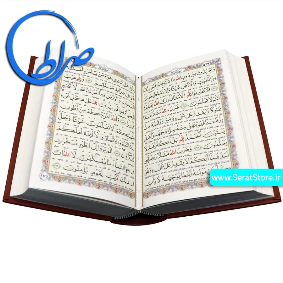 قرآن نفیس درشت خط قابدار جلد چرمی — تصویر ۹