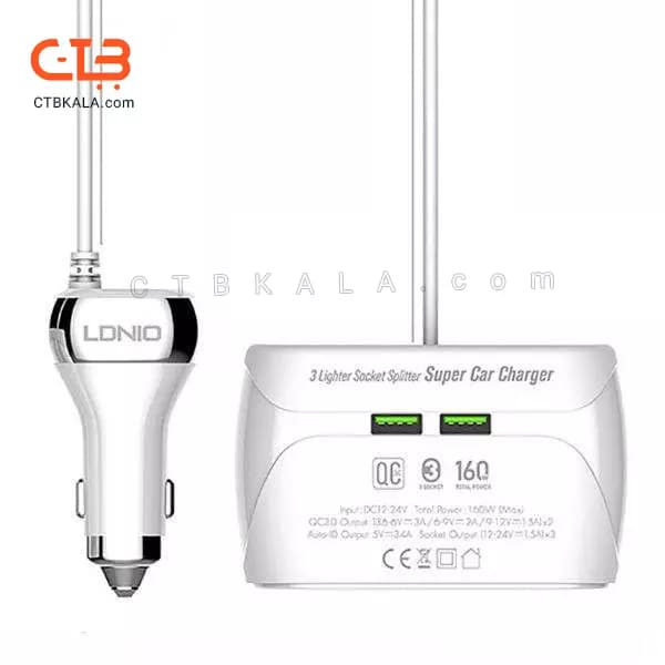 شارژر فندکی الدینیو مدل C504 — تصویر ۳