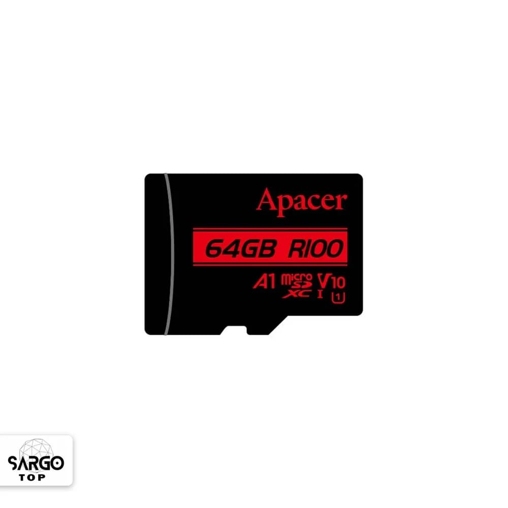 کارت حافظه microSDXC اپیسر مدل R100 کلاس 10 استاندارد UHS-I U1 سرعت 100MBps ظرفیت 64 گیگابایت