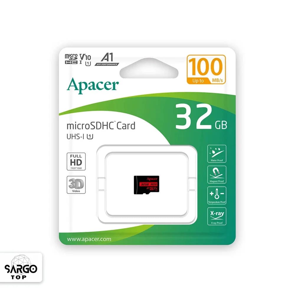 کارت حافظه microSDHC اپیسر مدل R100 کلاس 10 استانداردUHS-I U1 سرعت 100MBps ظرفیت 32 گیگابایت — تصویر ۴