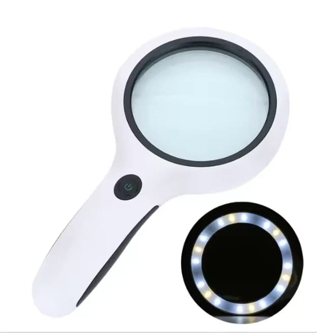 ذره بین 4x قطر 10 سانت مدل 95100B با 18 عدد LED — تصویر ۳