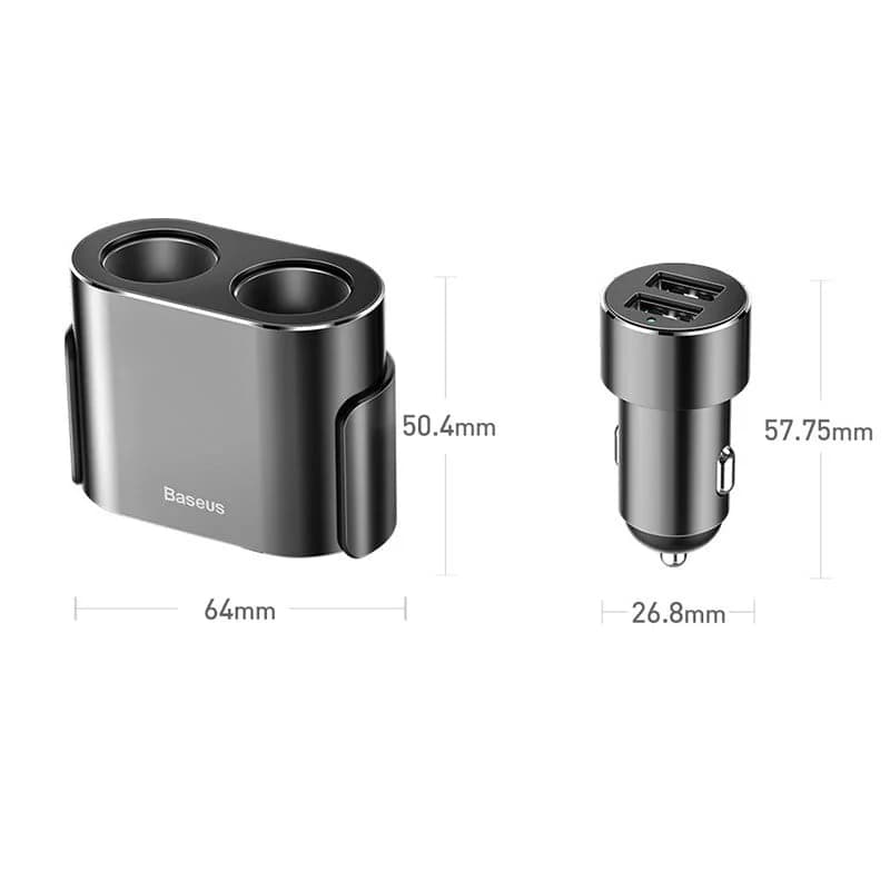 شارژر فندکی فست شارژ 80 وات BASEUS مدل CRDYQ-0S — تصویر ۲